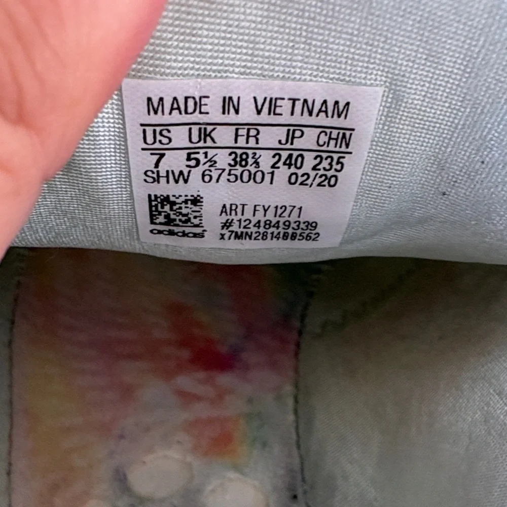 adidas Women’s Pastel Tie-Dye Sneakers with Coral Laces - Picture 10 of 12